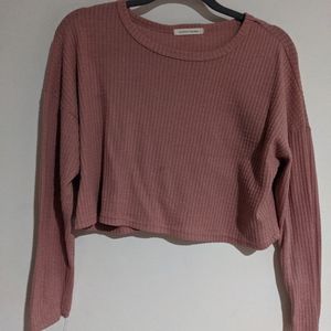 Pink crop sweater